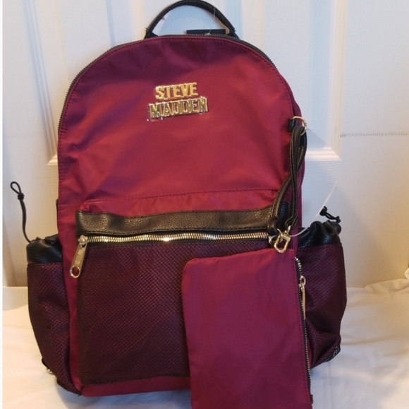 Steve madden burgundy backpack Clearance